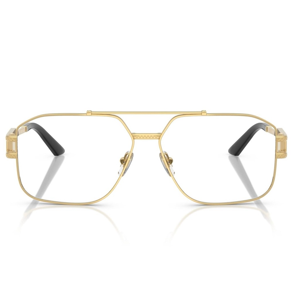 NEW VERSACE EYEGLASSES MOD 1302 GOLD MEN VERSACE VE1302 1002 SQUARE EYEWEAR - Picture 2 of 3